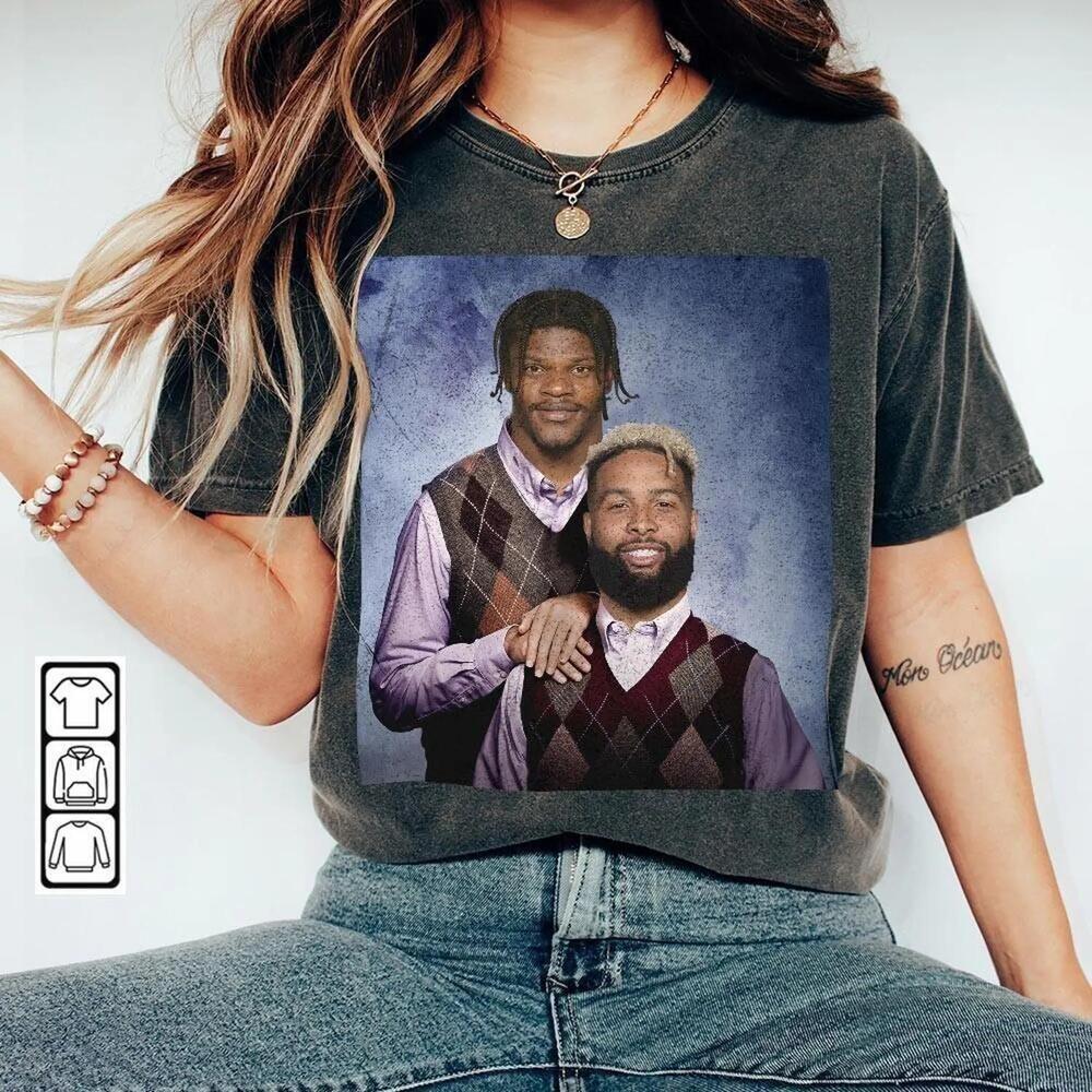 Lamar Jackson Obj Odell Beckham Jr Baltimore Football Shirt